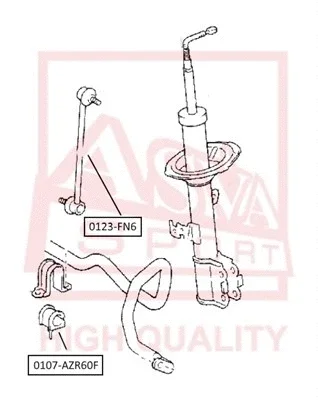 Тяга / стойка, стабилизатор ASVA 0123-FN6
