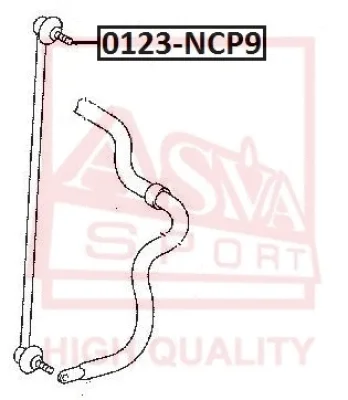 Тяга / стойка, стабилизатор ASVA 0123-NCP9