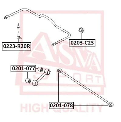 0223-R20R ASVA Тяга / стойка, стабилизатор