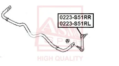 0223-S51RL ASVA Тяга / стойка, стабилизатор