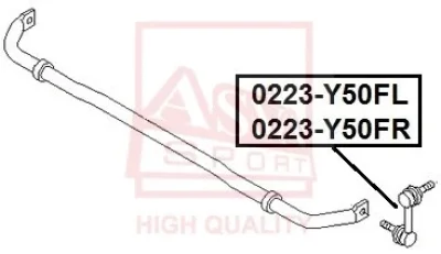 0223-Y50FR ASVA Тяга / стойка, стабилизатор