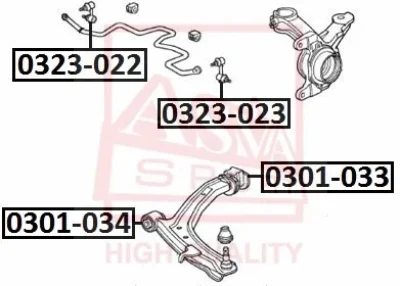 Тяга / стойка, стабилизатор ASVA 0323-023