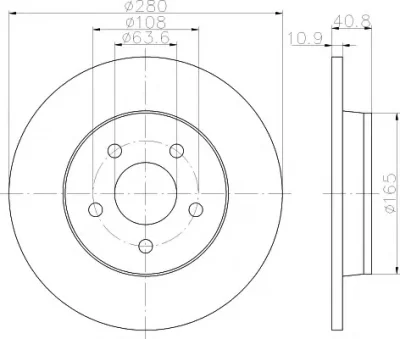 8DD 355 111-391 BEHR/HELLA/PAGID Тормозной диск