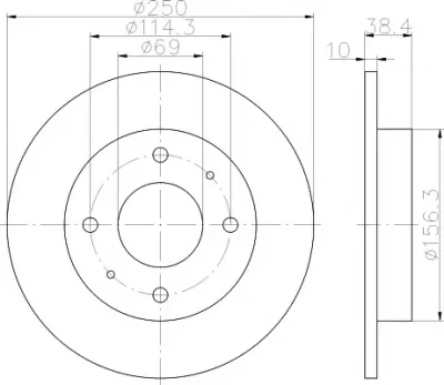 8DD 355 111-521 BEHR/HELLA/PAGID Тормозной диск