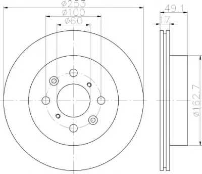 8DD 355 111-581 BEHR/HELLA/PAGID Тормозной диск