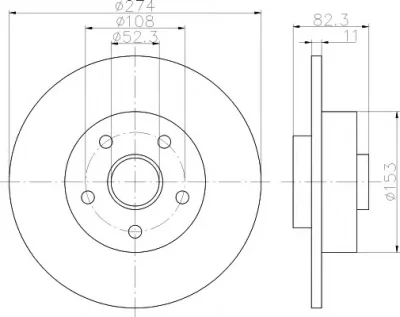 8DD 355 112-351 BEHR/HELLA/PAGID Тормозной диск