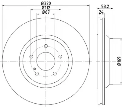 8DD 355 113-991 BEHR/HELLA/PAGID Тормозной диск