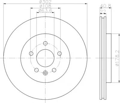 8DD 355 114-701 BEHR/HELLA/PAGID Тормозной диск