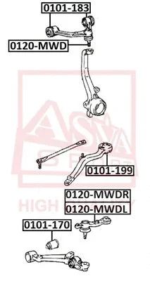 Шарнир независимой подвески / поворотного рычага ASVA 0120-MWD