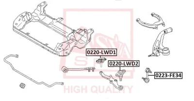 Шарнир независимой подвески / поворотного рычага ASVA 0220-LWD1