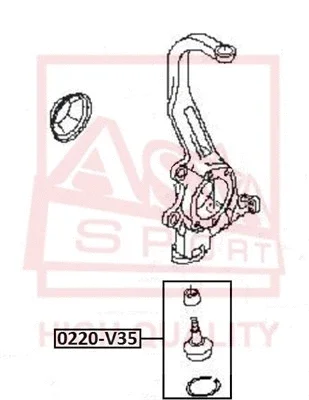 Шарнир независимой подвески / поворотного рычага ASVA 0220-V35