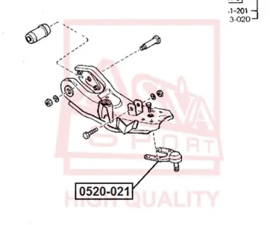 0520-021 ASVA Шарнир независимой подвески / поворотного рычага