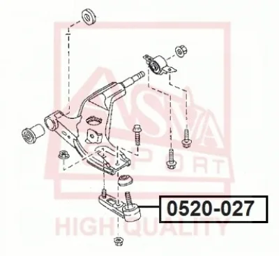 0520-027 ASVA Шарнир независимой подвески / поворотного рычага