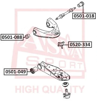 0520-334 ASVA Шарнир независимой подвески / поворотного рычага