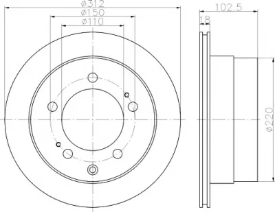 8DD 355 120-061 BEHR/HELLA/PAGID Тормозной диск