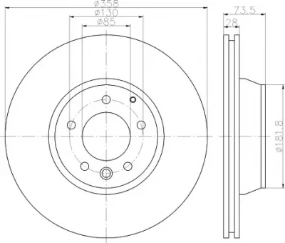 8DD 355 120-161 BEHR/HELLA/PAGID Тормозной диск