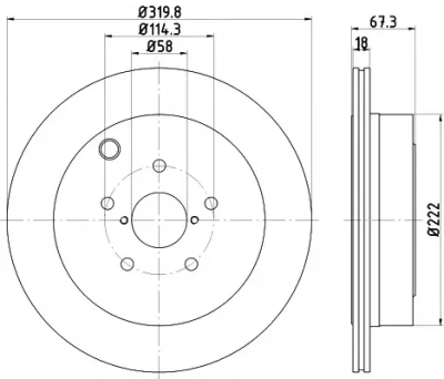 8DD 355 122-351 BEHR/HELLA/PAGID Тормозной диск