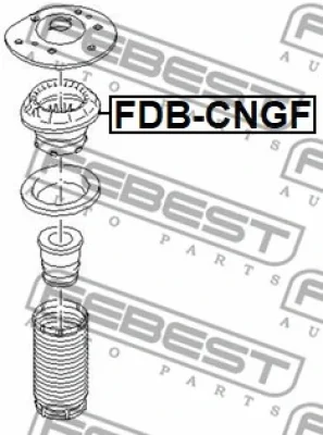 Подшипник качения, опора стойки амортизатора FEBEST FDB-CNGF