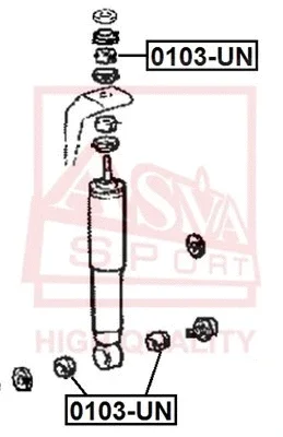 0103-UN ASVA Ремкомплект, опора стойки амортизатора
