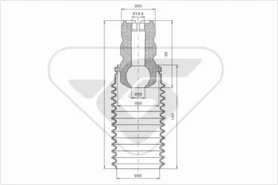 KP054 HUTCHINSON Пылезащитный комплект, амортизатор