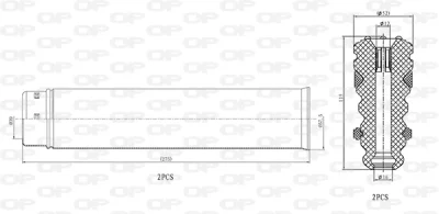 DCK5067.04 OPEN PARTS Пылезащитный комплект, амортизатор