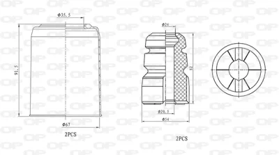 DCK5084.04 OPEN PARTS Пылезащитный комплект, амортизатор