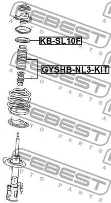 Пылезащитный комплект, амортизатор FEBEST GYSHB-NL3-KIT