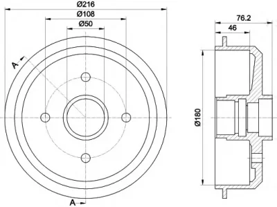 8DT 355 300-111 BEHR/HELLA/PAGID Тормозной барабан