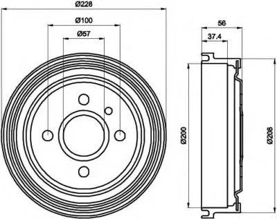 8DT 355 301-181 BEHR/HELLA/PAGID Тормозной барабан