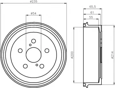 8DT 355 301-511 BEHR/HELLA/PAGID Тормозной барабан