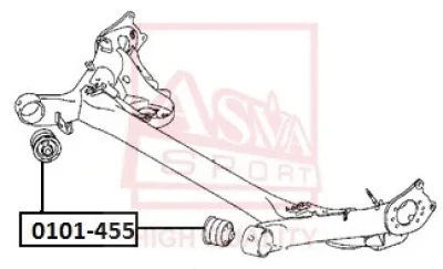 0101-455 ASVA Подвеска, рычаг независимой подвески колеса
