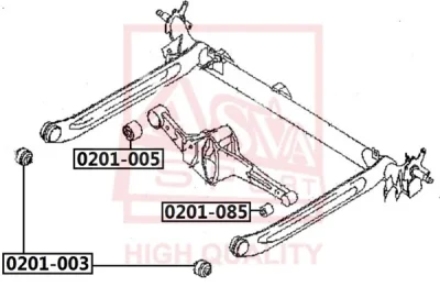 0201-003 ASVA Подвеска, рычаг независимой подвески колеса