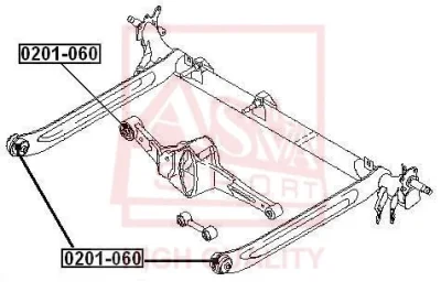 0201-060 ASVA Подвеска, рычаг независимой подвески колеса