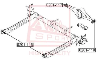 Подвеска, рычаг независимой подвески колеса ASVA 0201-117