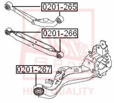 Подвеска, рычаг независимой подвески колеса ASVA 0201-266