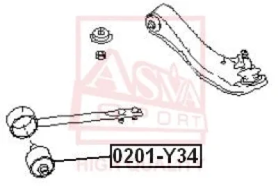 Подвеска, рычаг независимой подвески колеса ASVA 0201-Y34