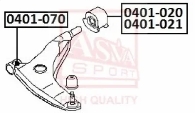 0401-020 ASVA Подвеска, рычаг независимой подвески колеса