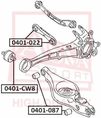 0401-022 ASVA Подвеска, рычаг независимой подвески колеса