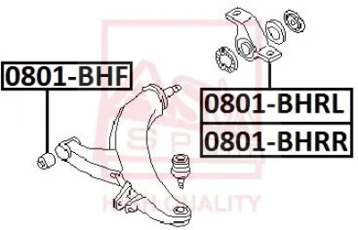 0801-BHF ASVA Подвеска, рычаг независимой подвески колеса