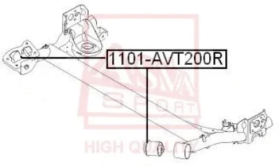 Подвеска, рычаг независимой подвески колеса ASVA 1101-AVT200R