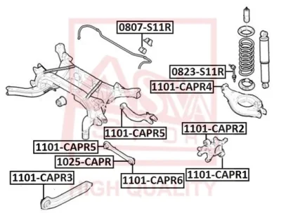 1101-CAPR1 ASVA Подвеска, рычаг независимой подвески колеса