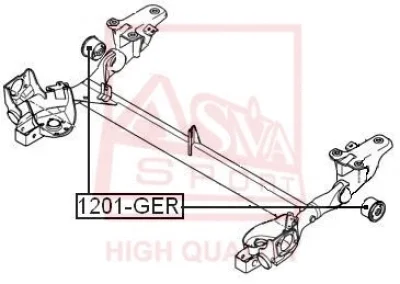 1201-GER ASVA Подвеска, рычаг независимой подвески колеса
