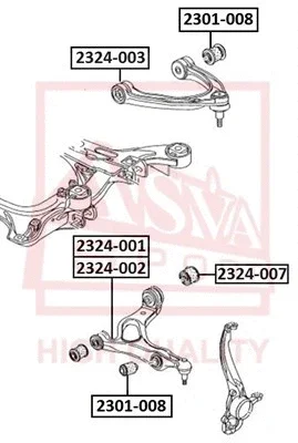 2301-008 ASVA Подвеска, рычаг независимой подвески колеса