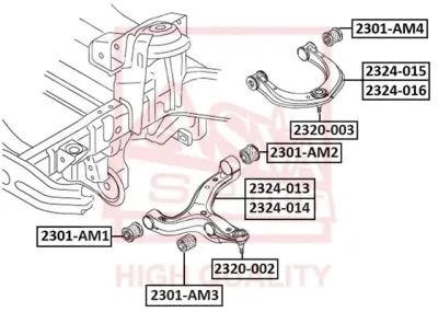 2301-AM2 ASVA Подвеска, рычаг независимой подвески колеса
