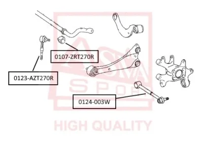 0107-ZRT270R ASVA Втулка, стабилизатор