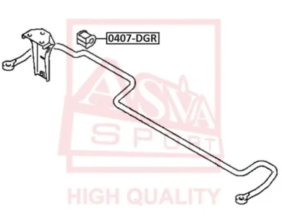 Втулка, стабилизатор ASVA 0407-DGR