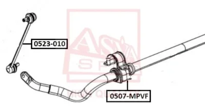 0507-MPVF ASVA Втулка, стабилизатор