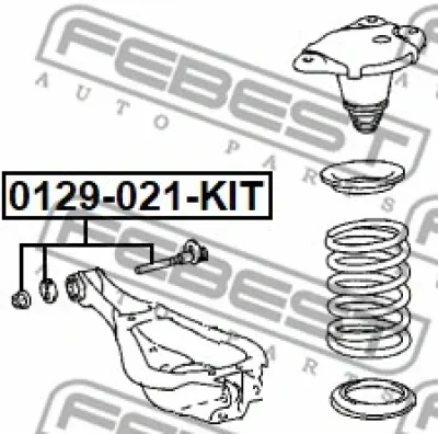 0129-021-KIT FEBEST Болт регулировки развала колёс