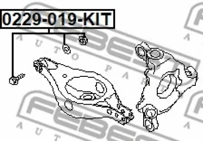 0229-019-KIT FEBEST Болт регулировки развала колёс