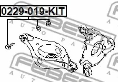 Болт регулировки развала колёс FEBEST 0229-019-KIT